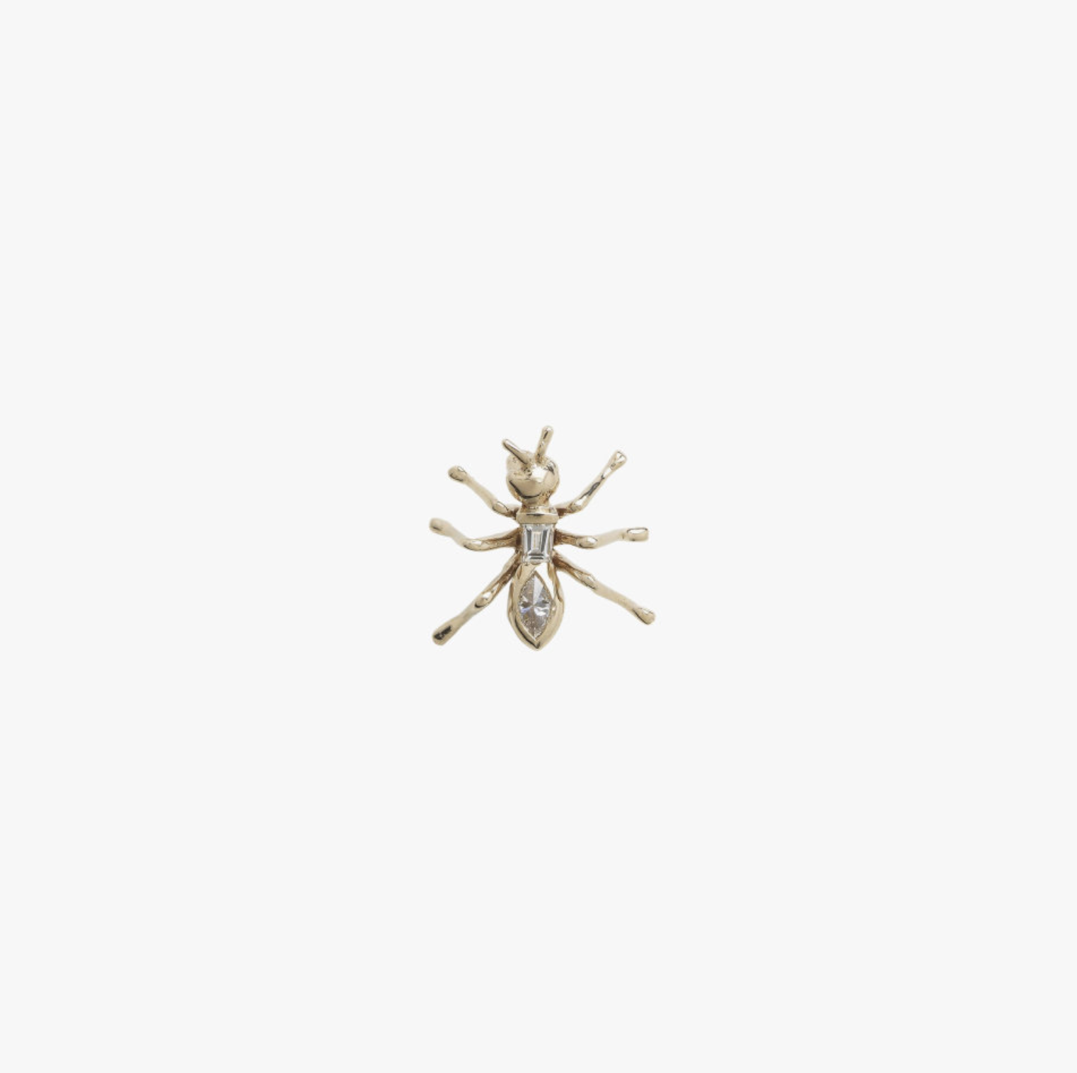 White Gold Diamond Ant Stud Earring