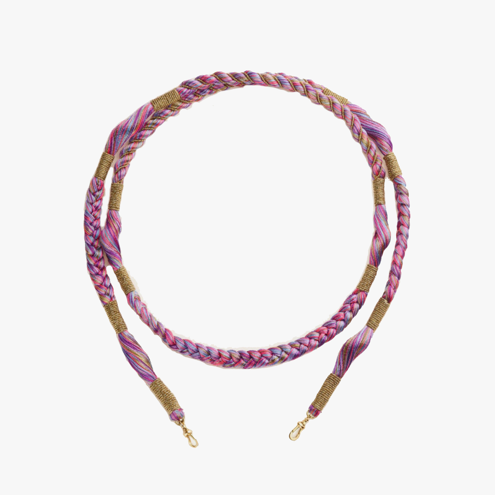Pink and Gold Long Rathi Cord