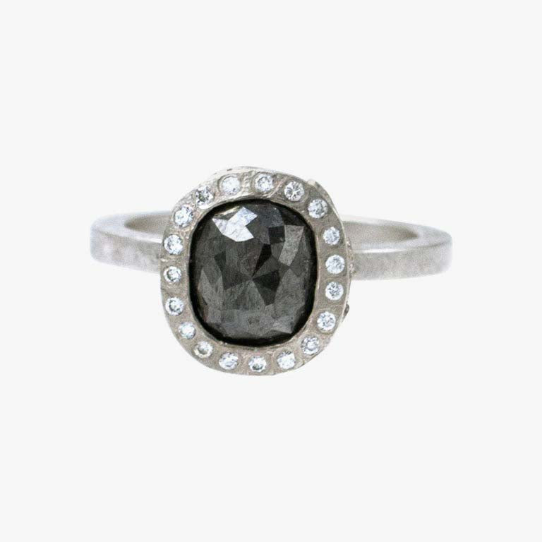 Black Fancy Cut Diamond Ring