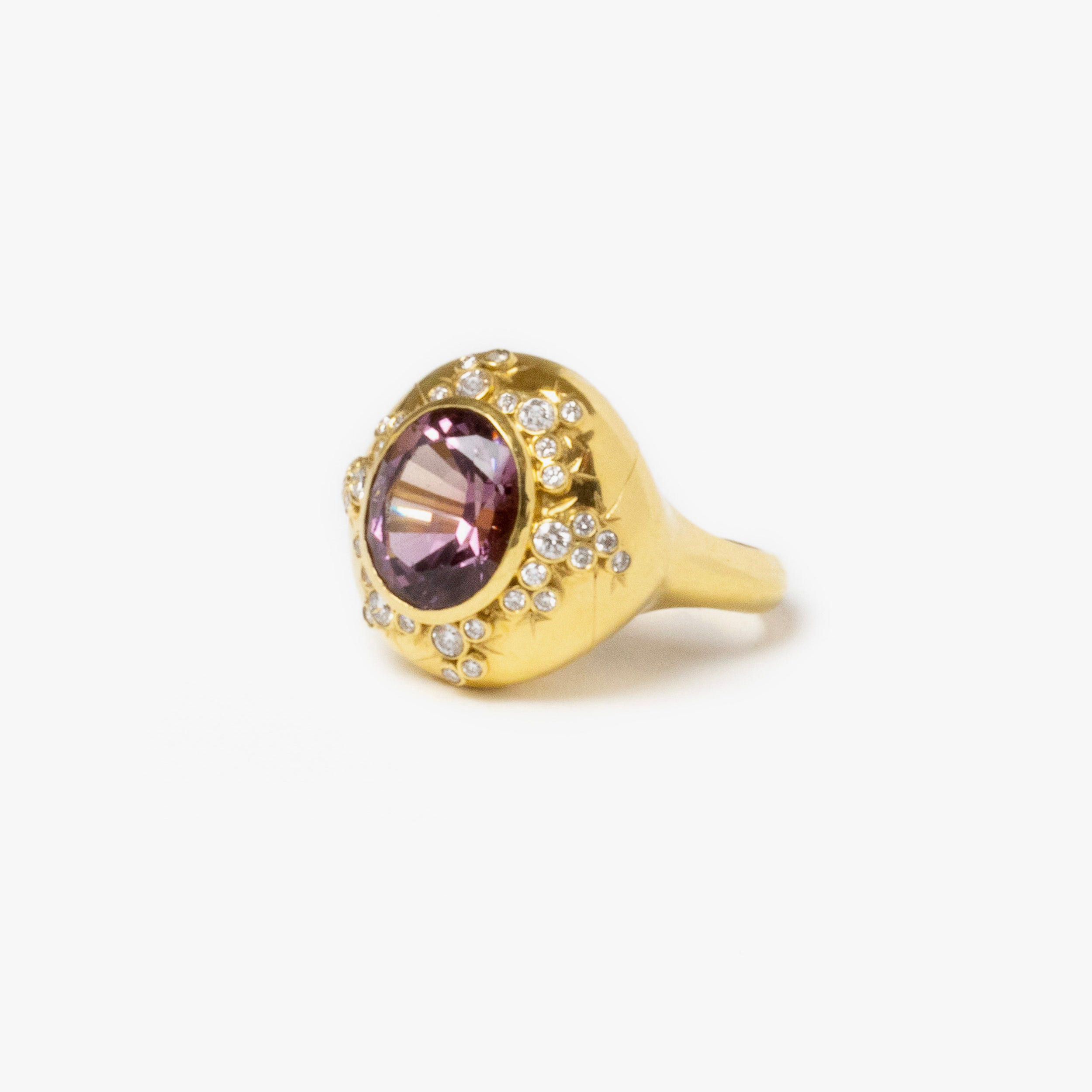 Constellation Ring with Mauve Spinel