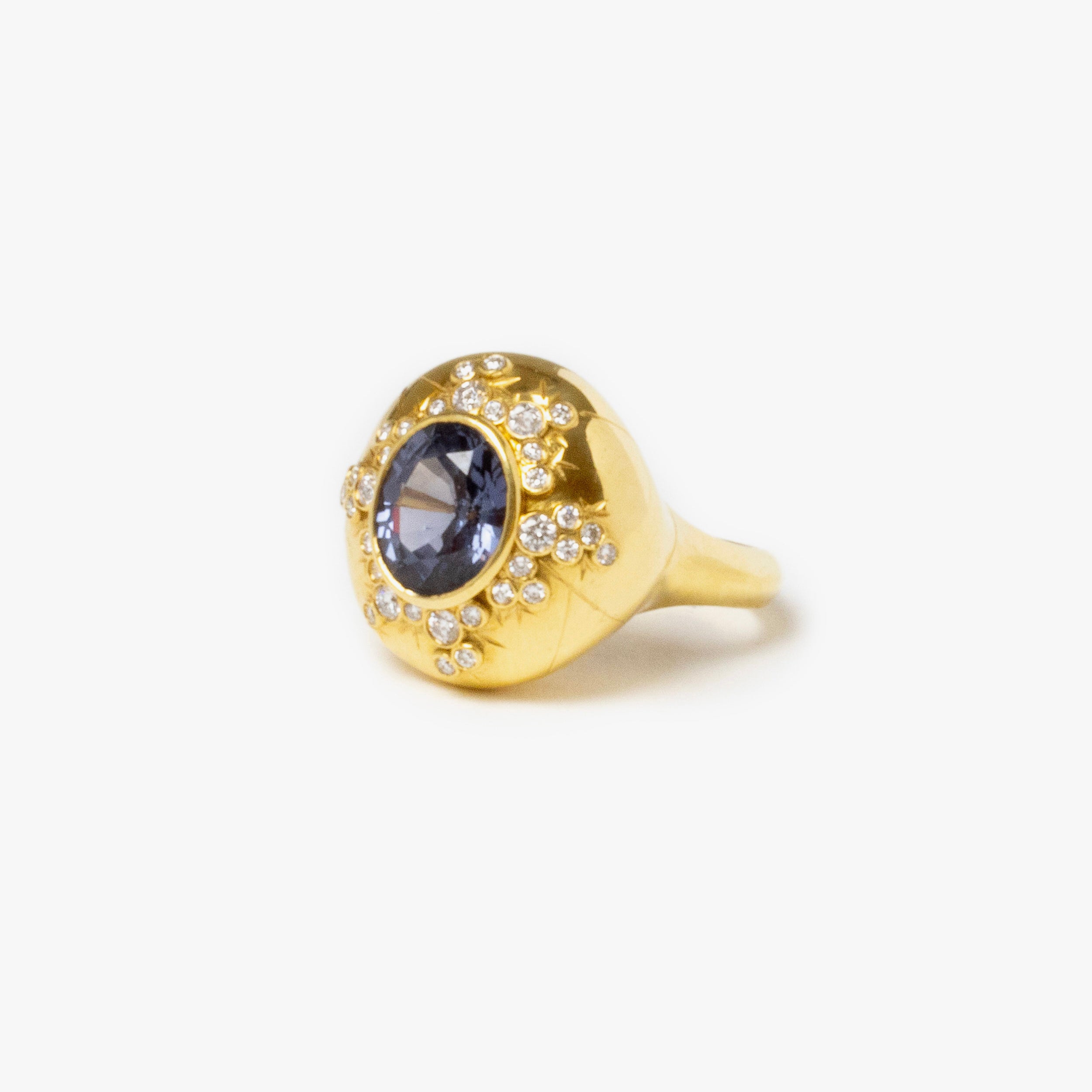 Constellation Ring with Purple Spinel