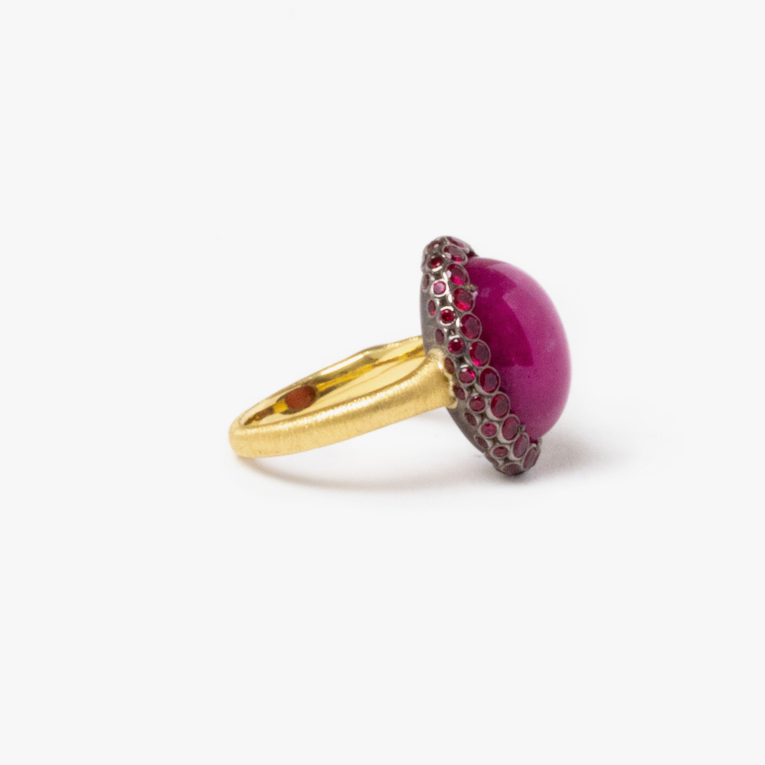 Constellation Ring with Tourmaline and Ruby