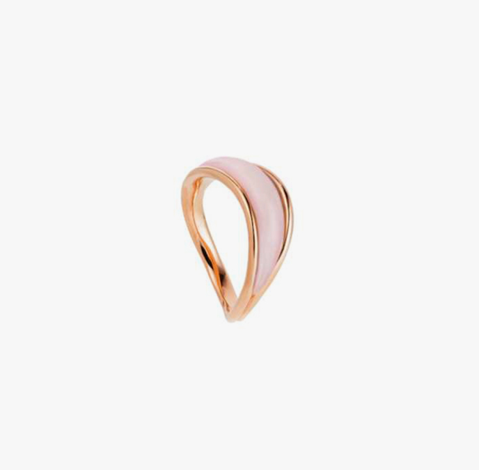 Stream Wave Ring in Pink Opal