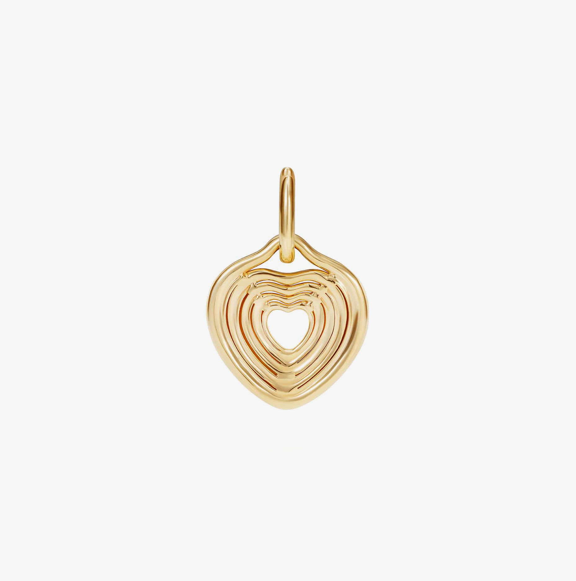Cushioned Lines Heart Small Pendant