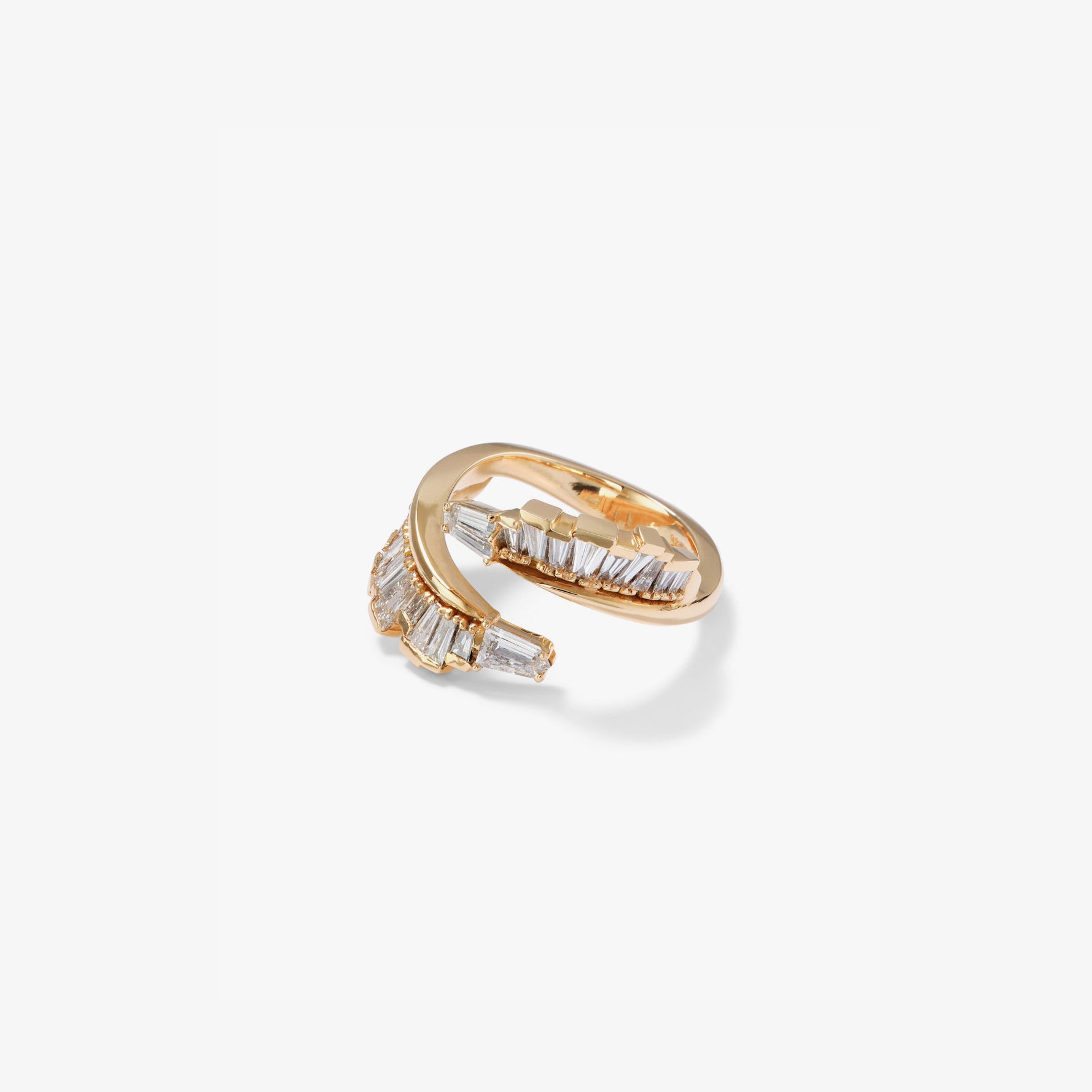 Ruched Open Coil Ring