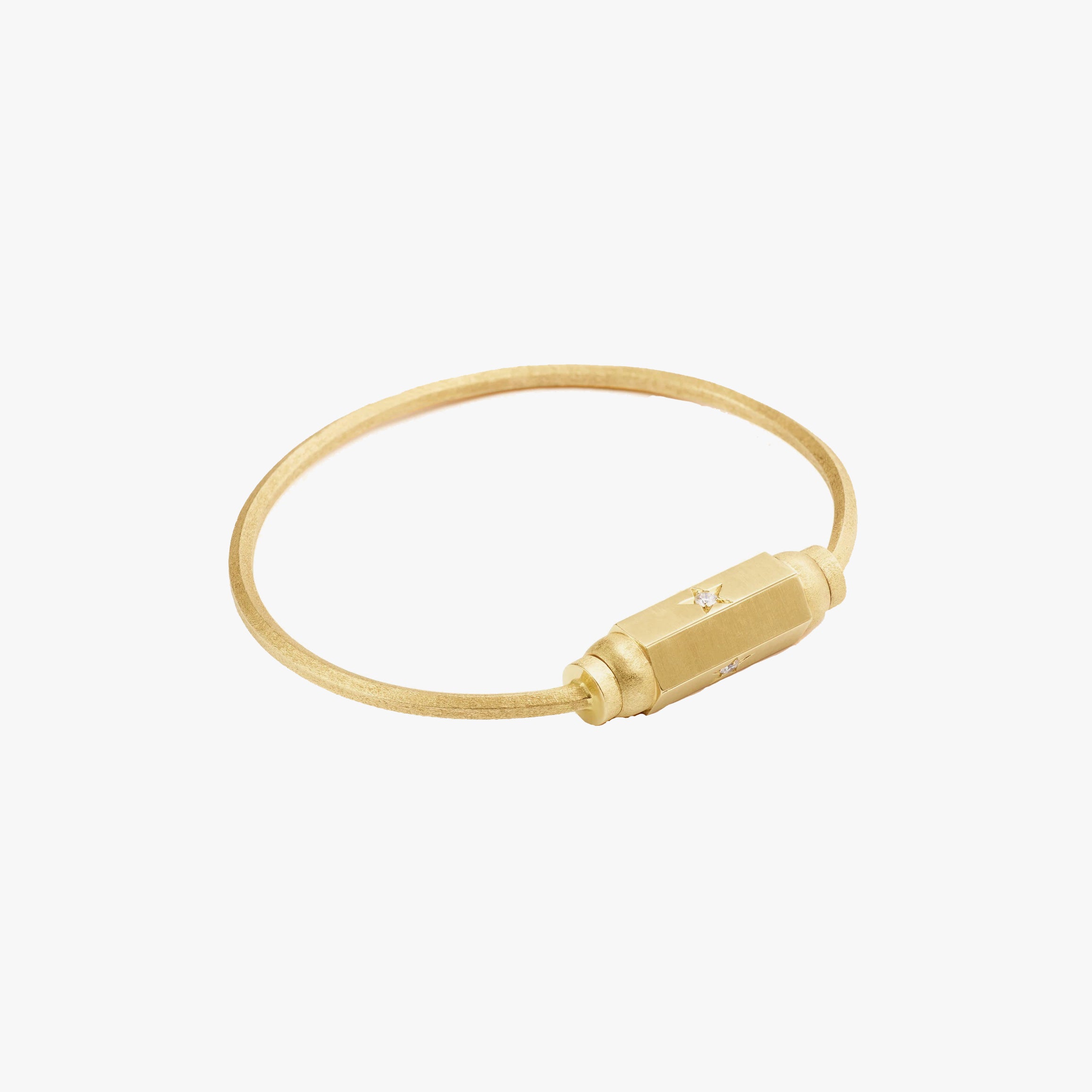 Baby coco 14k yellow gold bracelet with diamonds